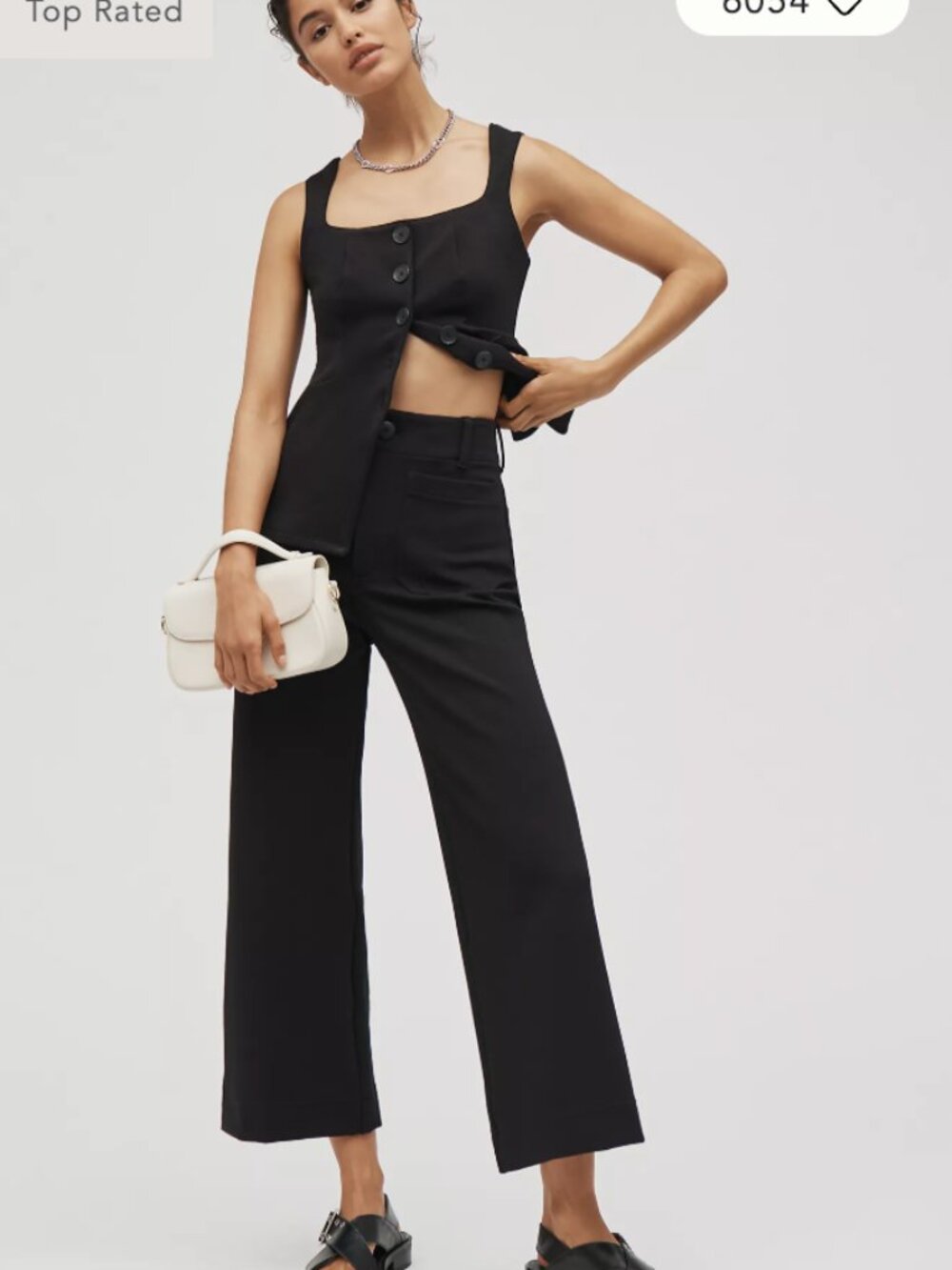 Anthropologie Maeve The Colette Ponte Cropped Pant Black, Size 16W